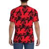 Stylish Athletic Sports Jersey Welsh-Dragon-Red-Black Men's Rugby Jersey Small view 4