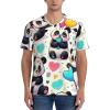 Stylish Athletic Sports Jersey Kawaii-Pandas-Colorful-Balloon Men's Rugby Jersey Small view 2