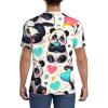 Stylish Athletic Sports Jersey Kawaii-Pandas-Colorful-Balloon Men's Rugby Jersey Small view 4