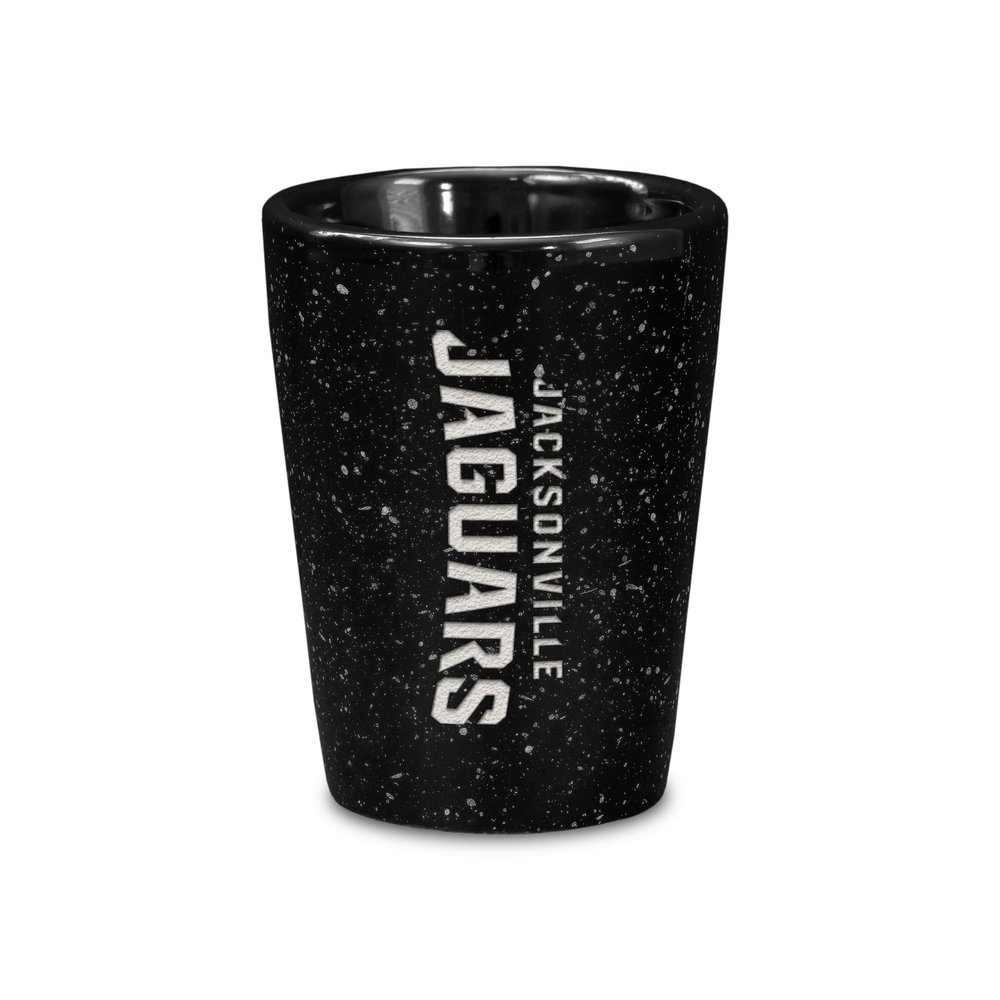 Rico Industries NFL Football Jacksonville Jaguars 2oz Ceramic Shot Glass for Fans, Laser Engraved In Team Color Single Shot Glass