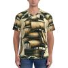 Stylish Athletic Sports Jersey Antique-Sailboats-Sea Men's Rugby Jersey X-Large Black view 2