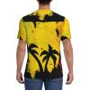 Stylish Athletic Sports Jersey Hawaii-Rasta-Jamaica Men's Rugby Jersey X-Large Black view 4