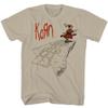 2Bhip Korn Follow The Leader Front & Back Print Adult Short Sleeve T-Shirt 90s Vintage Style Graphic Tees - Ivory, Large view 1