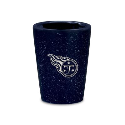 Rico Industries NFL Football Tennessee Titans 2oz Ceramic Shot Glass for Fans, Laser Engraved In Team Color Single Shot Glass