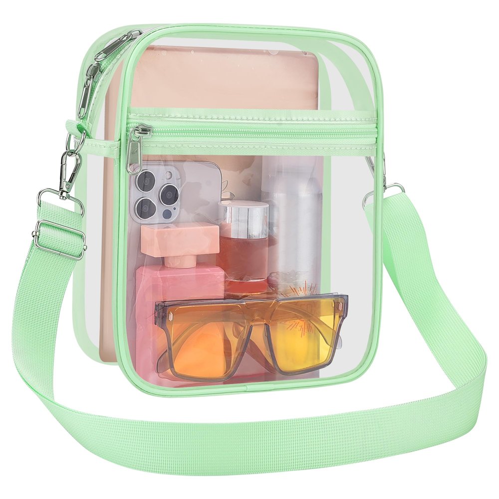 USPECLARE Clear Purse Stadium Transparent Messenger Bag Stadium Approved for Men and Women Clear CrossBody Bag