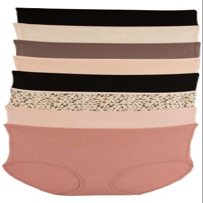 Felina Womens 8 Pack Cotton Modal Stretch Hi-Cut Brief (US, Alpha, Small, Regular, Regular, Warm Animal Prints/Spring Flowers)