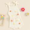 Doisbetthsay Toddler Girl Fall Outfits Knit Baby Clothes Tie-up Camisole With Elastic Waist Shorts 2 Pcs Clothing Set (A White, 18-24 Months) view 3