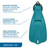 SCUBAPRO GO Travel Scuba Fin Set, Open Heel, Turquoise Fin with Black Bungee Strap for Snorkeling, Diving and Swimming, 3X-Small view 4