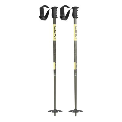 LEKI SWTCH Pow Lightweight Aluminum Ski Poles for Alpine Skiing - Olive-Sand - 110