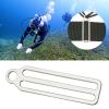 Psdndeww Stainless Steel Scubas Diving Belts Keeper Webbing Harness Retainers Dive Weight Belts Slide Keeper Slide Fixing Buckle view 2