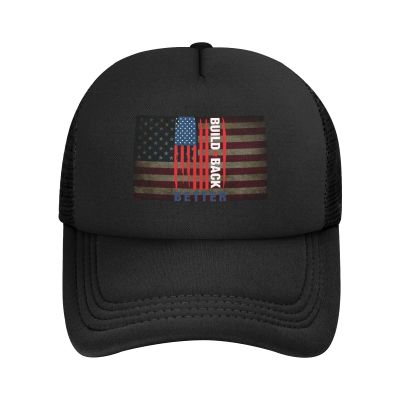 Biden Harris We Rise Build Back Better Adult Mesh Baseball Cap Adjustable Sunshade Trucker Hat Classic Mesh Hats