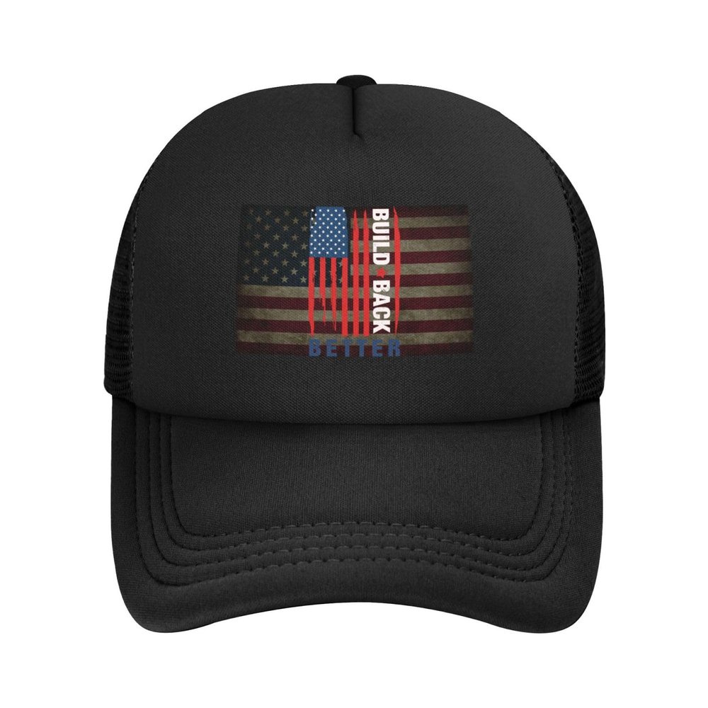 Biden Harris We Rise Build Back Better Adult Mesh Baseball Cap Adjustable Sunshade Trucker Hat Classic Mesh Hats
