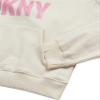 DKNY Girls Jogger Set - 2 Piece Soft Fleece Athletic Pullover Hooded Kids Sweatshirts and Jogger Sweatpants for Girls, Size 7, Oatmeal Heather Logo view 3