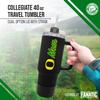 Campus Colors Collegiate 40oz Stainless Steel Travel Tumbler with Handle for Mom - Vacuum Insulated, Dual Lid & Straw, For Parents (Oregon Ducks - Black) view 2