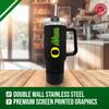 Campus Colors Collegiate 40oz Stainless Steel Travel Tumbler with Handle for Mom - Vacuum Insulated, Dual Lid & Straw, For Parents (Oregon Ducks - Black) view 4