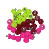 LEYILE 12Pcs/Set Football Studs Replacement Safety Football Studs Football Boot Studs for Adults Kids Boy Girl Shoes, Pink-7mm view 3