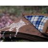 Canvas Camp Blanket  Waterproof Outdoor Blanket, Waxed Canvas with Water Repellent Backing, Bushcraft & Campfire Friendly, Ideal for Camping, Hiking, Beach, Picnic & Festivals (Blue/White, Regular) view 2