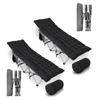 ZONETECH Folding Outdoor Camping Travel Cot and Cot Pad -Lightweight Portable Heavy Duty Adult & Kids Large Pocket and Cushion (Gray & Black, 2-Pack) view 1