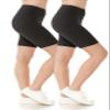 Leggings Depot Women's Buttery Soft Fashion Biker Shorts Yoga Shorts, Black-2pc, 2X view 1