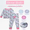 Rene Rofe Girls Pajama Set - 4 Piece Breathable Soft Toddler Long Sleeve Girls Pajamas Sleep Shirt & Pants PJs Matching Set, Size 2T, Tie Dye Panda view 3