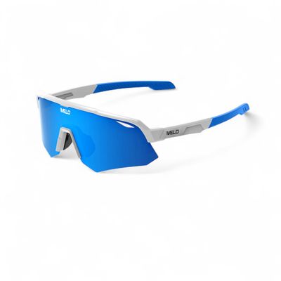 VELO Shades Cutter Baseball/Softball Sunglasses By Jax of The Bullpen Training (Gen1, White Hyper Blue, Lrg Adlt)