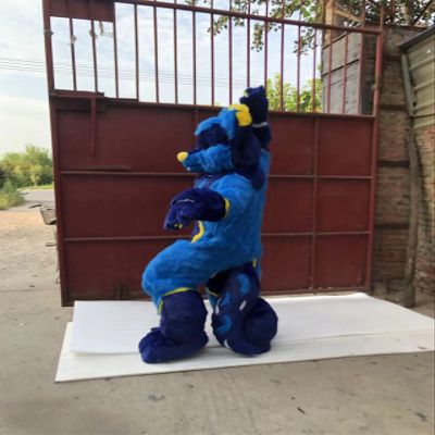 FurryMascot New Puppy Digitigrade Prop Fursuit Kigurumi Furry Fursona Costume Furries Size L, Blue