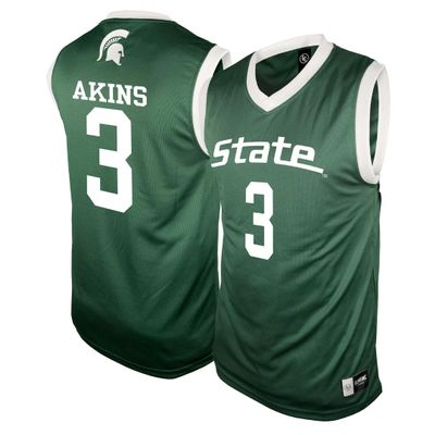 Genuine Collective Jaden Akins Michigan State Basketball Jersey, Green