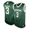 Genuine Collective Jaden Akins Michigan State Basketball Jersey, Green view 1