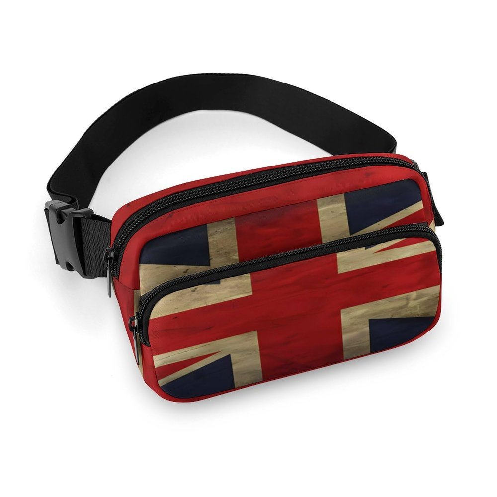 NHYDSPQ Waist Bag,British Flag Print Belt Bag,fashion Waist Packs,fanny Pack for Men Women,belt Bag with Adjustable Strap, 20x13cm, style