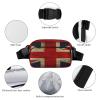 NHYDSPQ Waist Bag,British Flag Print Belt Bag,fashion Waist Packs,fanny Pack for Men Women,belt Bag with Adjustable Strap, 20x13cm, style view 3