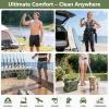 SPACEREST Portable Shower for Camping with Integrated Design  Spill-Resistant, Electric Camping Shower, 5-Gallon Food-Grade Water Jug for Outdoor, Beach, Hiking, Dog Wash, 2 Batteries view 2
