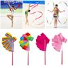 KOOFUR Dance Ribbons Dance Ribbon 2M/4M Streamer Twirling Rod Stick for GYM Training Colorful Gym Ribbons Rhythmic Art Gymnastic Ballet(04,2M) view 3