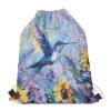 PJHEQOXE Oil Paint Hummingbird Drawstring Backpack for Girls Boys,Lightweight Drawstring Bags Gym Bags for Men Women String Sack Storage Satchels Purple view 4