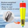 wondersee Fishing Floats Weighted Slotted Peg Popping Floats Slip Bobbers, Pack of 4 (White, 2in) view 3
