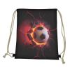 PJHEQOXE 3D Soccer Print Drawstrings Backpacks Bags for Soccer Game,Black Swim Packs Daypack Large Pouch Shopping Travel Bags Sackpacks Gym view 3