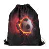 PJHEQOXE 3D Soccer Print Drawstrings Backpacks Bags for Soccer Game,Black Swim Packs Daypack Large Pouch Shopping Travel Bags Sackpacks Gym view 4