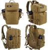 LHI Tactical Military Backpack for Men and Women 45L Large Molle Army Assault Pack 3 Day Travel Backpacks - Khaki view 2