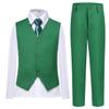 Lycody Kids Suits for Boys Formal Tuxedo Dress Outfit Green Suit Vest and Pants Set Little Boy Slim Fit Suit for Weddings Prom Party Size 6 view 1