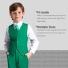 Lycody Kids Suits for Boys Formal Tuxedo Dress Outfit Green Suit Vest and Pants Set Little Boy Slim Fit Suit for Weddings Prom Party Size 6 view 3