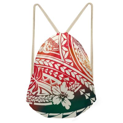 PJHEQOXE Polynesia Tattoo Women/Men's Training Gymsack Drawstring Backpack,Large Capacity Gym Packs Sling Bags Lightweight Drawstring Bag for Big Kid Boys Girls