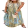 Women's Floral Boho Summer Dresses Casual Loose Sundress Long Dresses Striped Sleeveless Beach Maxi Dresses with Pockets(Small,Dot Multicolor3) view 1