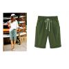 Generic Bermuda Shorts for Women Knee Length Plus Size Drawstring Shorts Elastic Waist Summer Beach Shorts Vacation Outfits Army Green, Small view 3