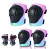 Gradient Color Kids Protective Gear Set Knee Pads for Kid 2-14 Years,W/ Adjustable Strap Kids/Youth Knee Pads Elbow Pads Wrist Guards Set for Inline Roller Skates,Cycling,BMX Bike,Skateboard,Scooter view 1