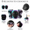 Gradient Color Kids Protective Gear Set Knee Pads for Kid 2-14 Years,W/ Adjustable Strap Kids/Youth Knee Pads Elbow Pads Wrist Guards Set for Inline Roller Skates,Cycling,BMX Bike,Skateboard,Scooter view 2