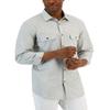Alfani Men's Regular Fit Solid Grey Button Down Shirt Medium view 1