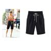 Bermuda Shorts for Women Knee Length Plus Size Drawstring Shorts Elastic Waist Summer Beach Shorts Vacation Outfits Black Black view 2