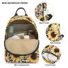 Leopard Sunflower Mini Backpack Women Girls, Small Backpack Purse for Adults Teens Kids School Travel view 2
