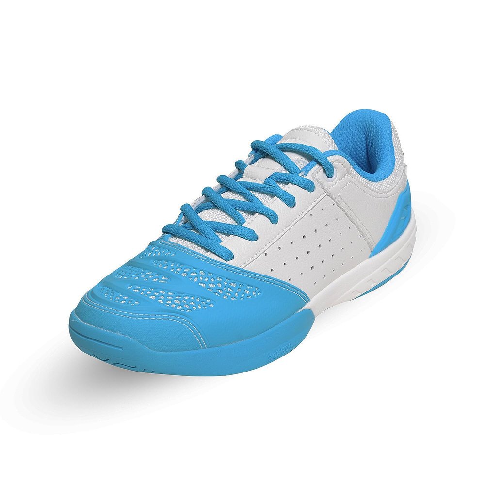 ROPHOO Fencing Shoes for Boys Girls, Fencing Sneakers for Youth Kids, Epee Sabre Foil Fencing, Blue-White 3.5