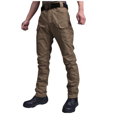 Military Cargo Pants for Men Hiking Fishing Security Stretchy Breathable Lightweight Hot Weather Work Construction Camouflage Flexcamo - Tactical Waterproof Pants Browns XXL