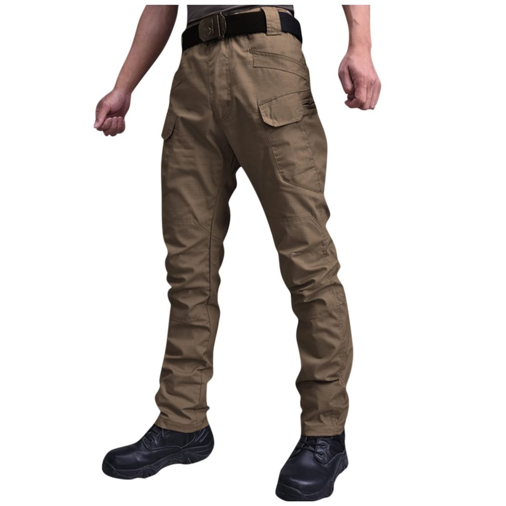 Military Cargo Pants for Men Hiking Fishing Security Stretchy Breathable Lightweight Hot Weather Work Construction Camouflage Flexcamo - Tactical Waterproof Pants Browns XXL